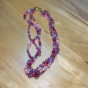 3 strand beaded necklace